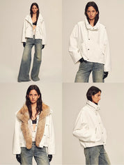Firelady Fur Women's Fur Collar Parka with Coyote/Raccoon/Tokay Fur Trim "Epoch Winter Collection"