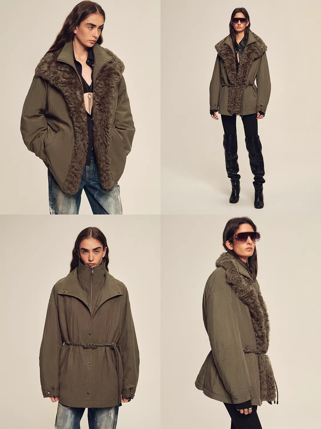 Firelady Fur Women's Detachable Toscana Shearling-Lined Parka Jacket "The Wizard of Oz"