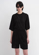 Customized Acetate Cotton Geometric Lines Knitted Suit