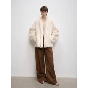 "Winter Love Island"Tuscan fur one-piece coat women's long hanging collar straight fur coat