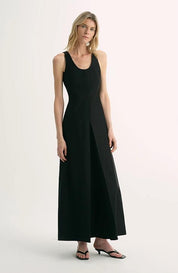 "Simple Love" High Density Modal Mulberry Silk Insert U-neck Vest Dress