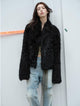 Beethoven's Night Reversible Standing Collar Tuscan Sheepskin Coat