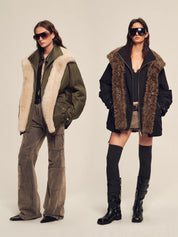 Firelady Fur Women's Detachable Toscana Shearling-Lined Parka Jacket "The Wizard of Oz"