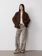 Dream Traveler Mink Vintage Light Luxury Texture Three-dimensional Silhouette Knitted Mink Coat