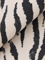 Firelady Fur [FF×JW Collaboration] Rabbit Fur and Zebra Print Denim Fur Bag