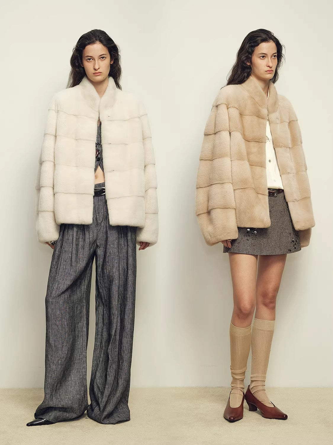 Fireladyfur Women's Purple Label Mink Coat | Horizontal Spine Tailoring | Mink Fur Outerwear“Legacy Mink”