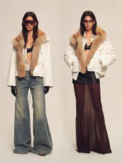 Firelady Fur Women's Fur Collar Parka with Coyote/Raccoon/Tokay Fur Trim "Epoch Winter Collection"