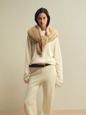 Firelady Fur Women’s Winter Mink Triangle Scarf – Kopenhagen Purple Label Luxury Woven Mink Shawl, Elegant Vintage Style