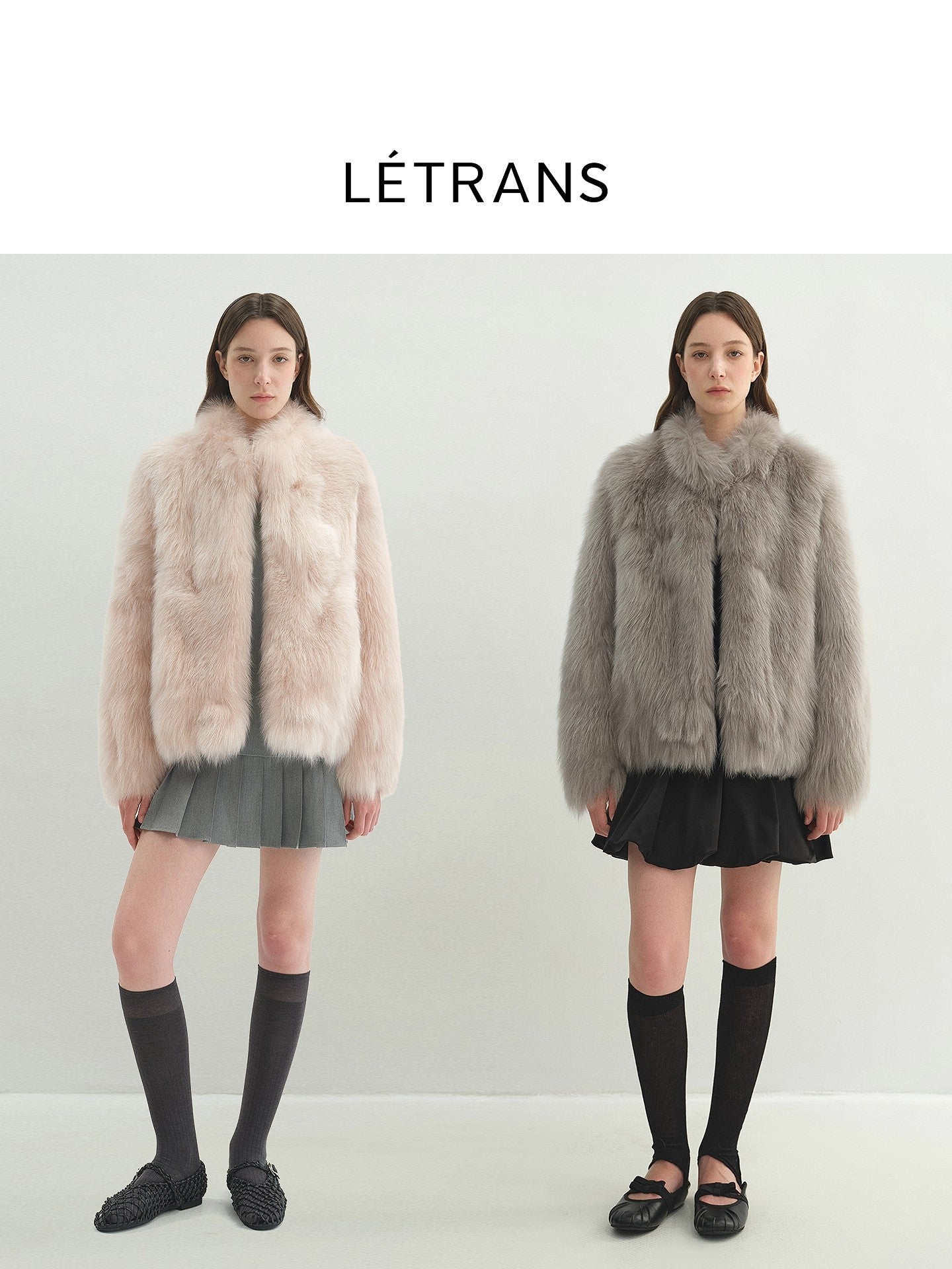 "Long Nocturne" imported fox fur retro short coat for women