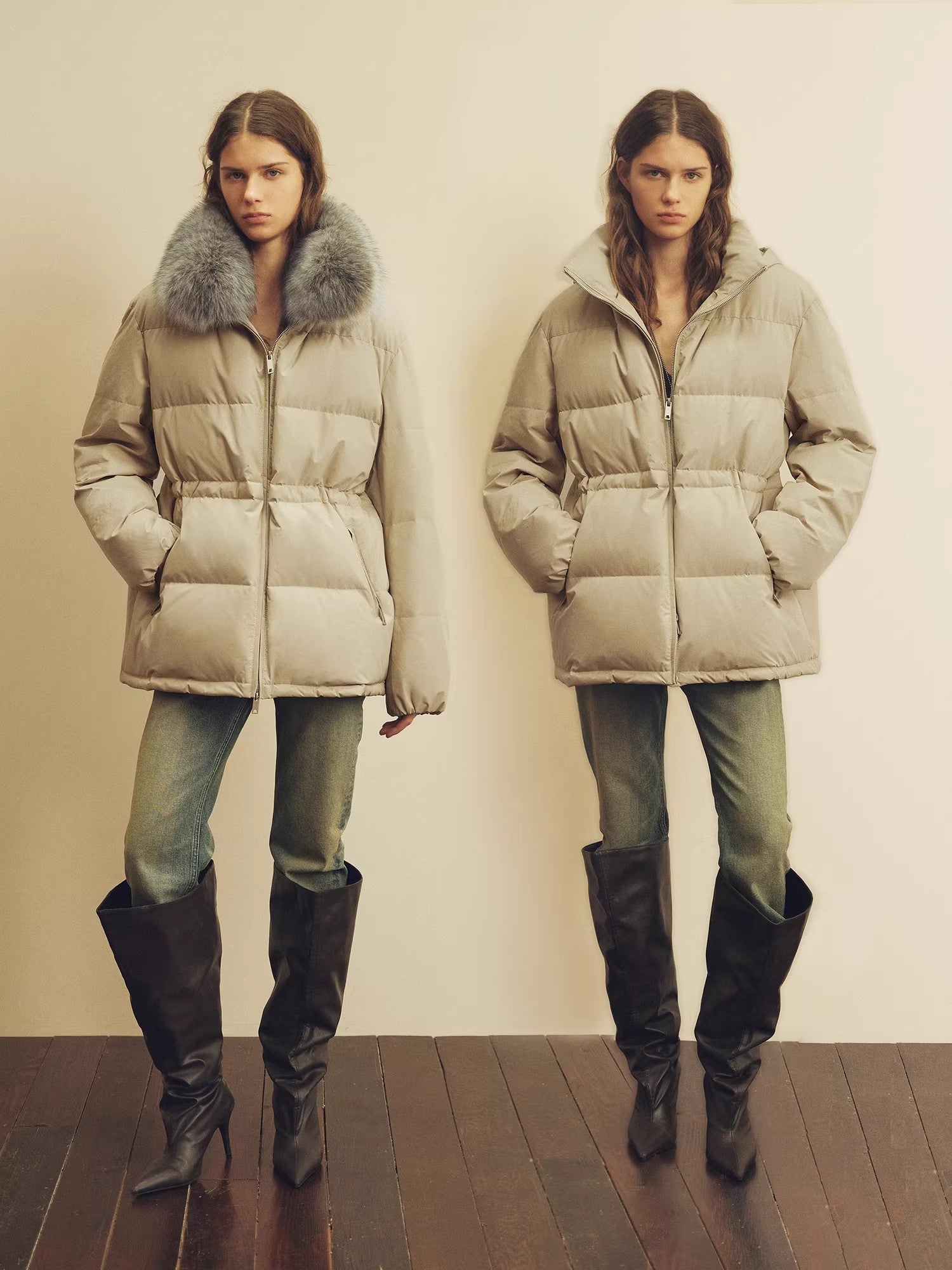 Firelady Fur Women's Fur-Trim Down Parka | Detachable Fox Fur Hood & 90% White Goose Down Fill“Frost Wild”