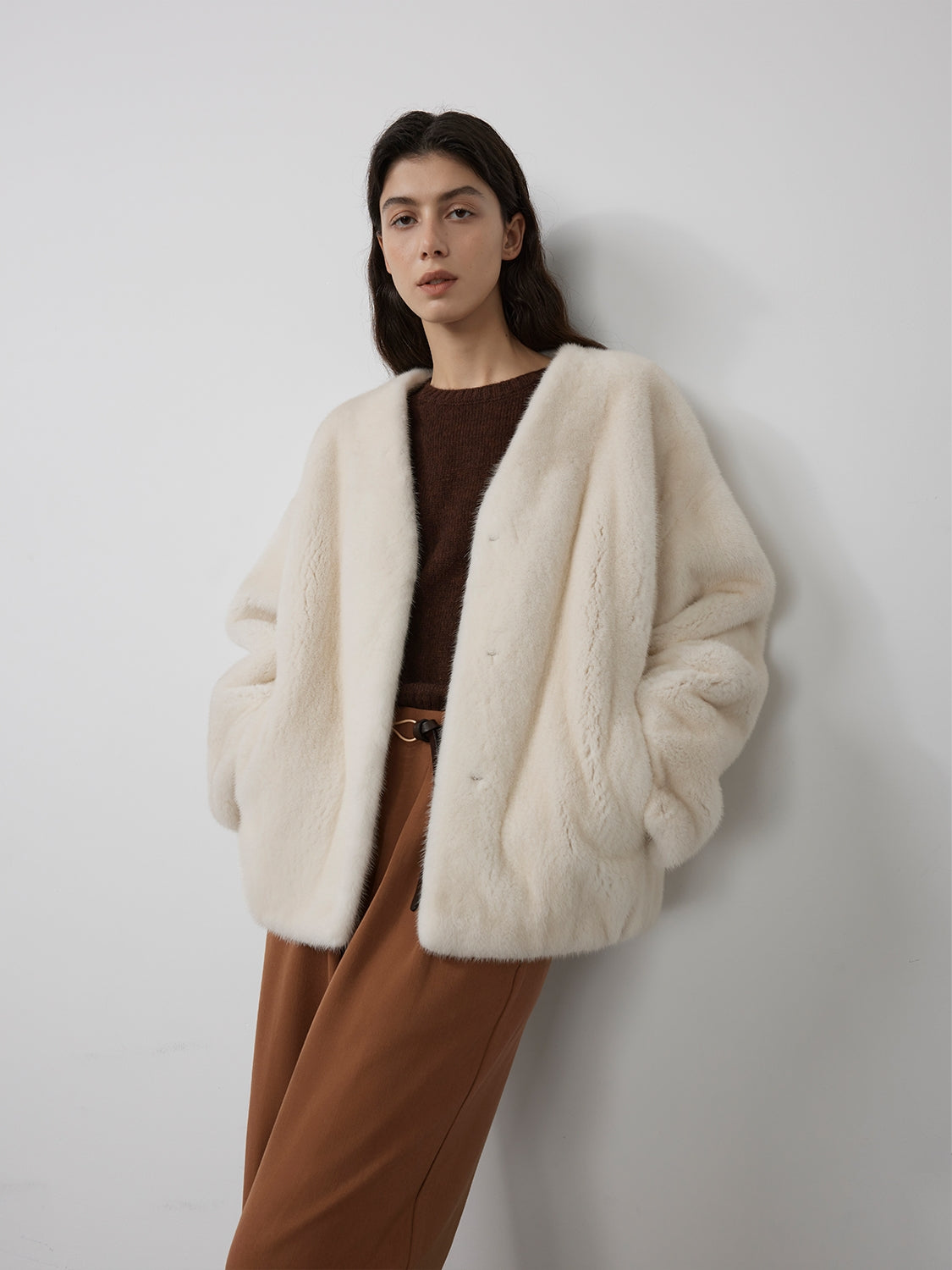 Louvre Mink V-Neck Jacket – Firelady Fur