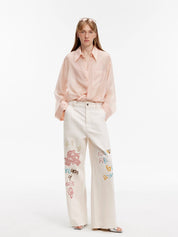 Wave Relaxed Cupro-Amino Sun-Proof Shirt“Hazy Spring”