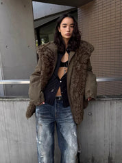 Firelady Fur Women's Detachable Toscana Shearling-Lined Parka Jacket "The Wizard of Oz"