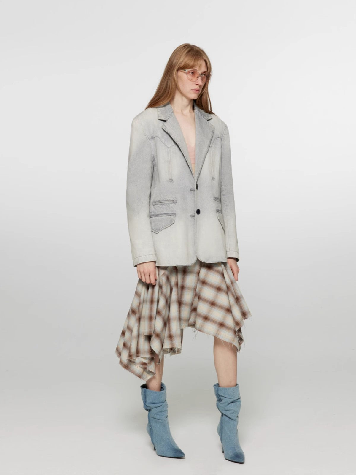 Discover Denim Heavy Washed Loose Fit Denim Jacket