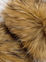 Women's Vintage Raccoon Fur Lightly Coated Genuine Leather Fur Gloves Winter