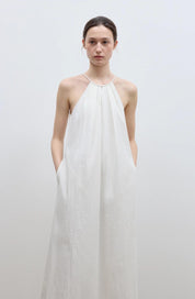 "Minimalist Rule" halter neck hollow design dress women's summer long dress