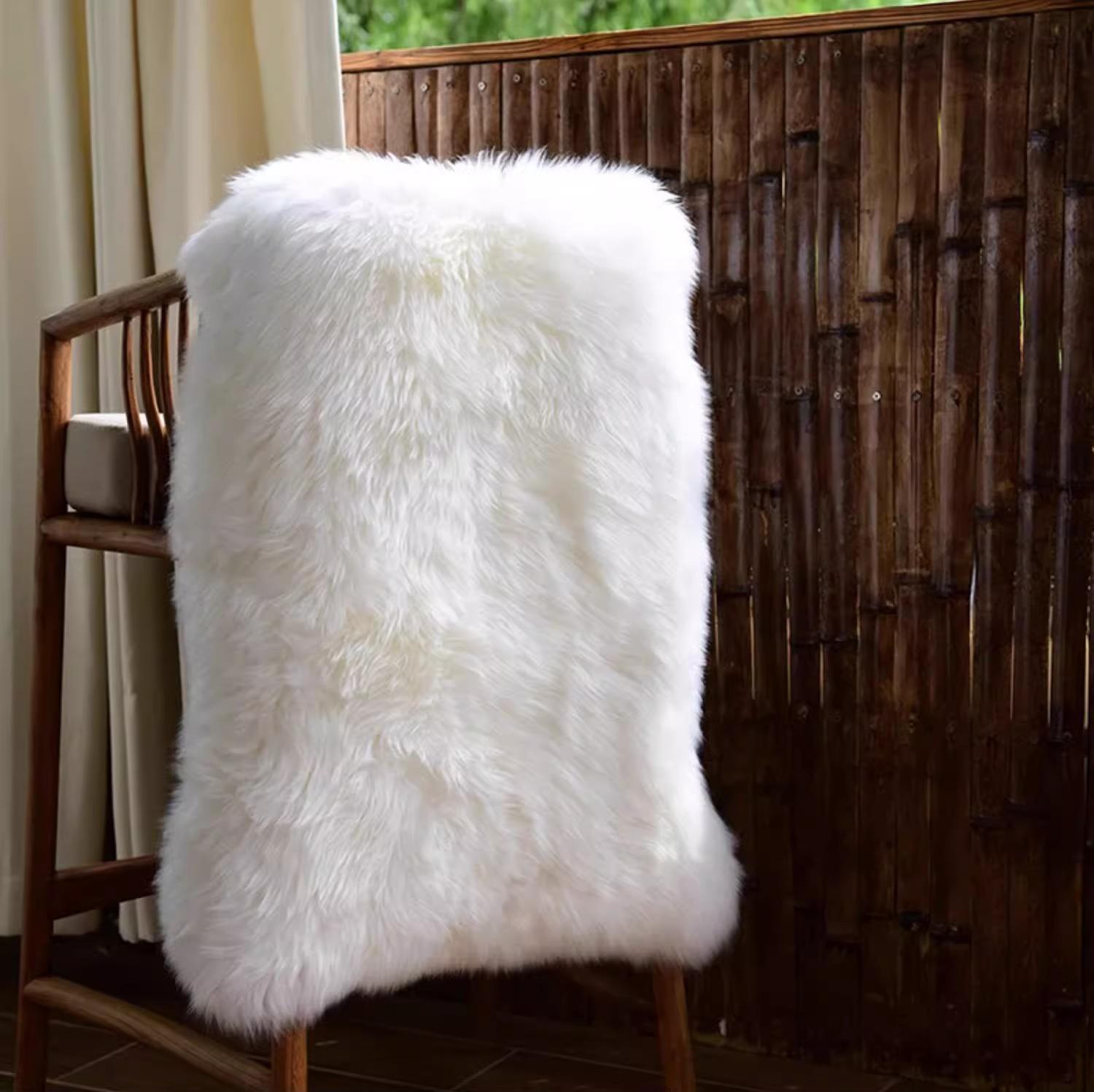 New Zealand imported wool carpet sofa cushion whole sheepskin cushion floor mat