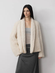 Dream Traveler Mink Vintage Light Luxury Texture Three-dimensional Silhouette Knitted Mink Coat