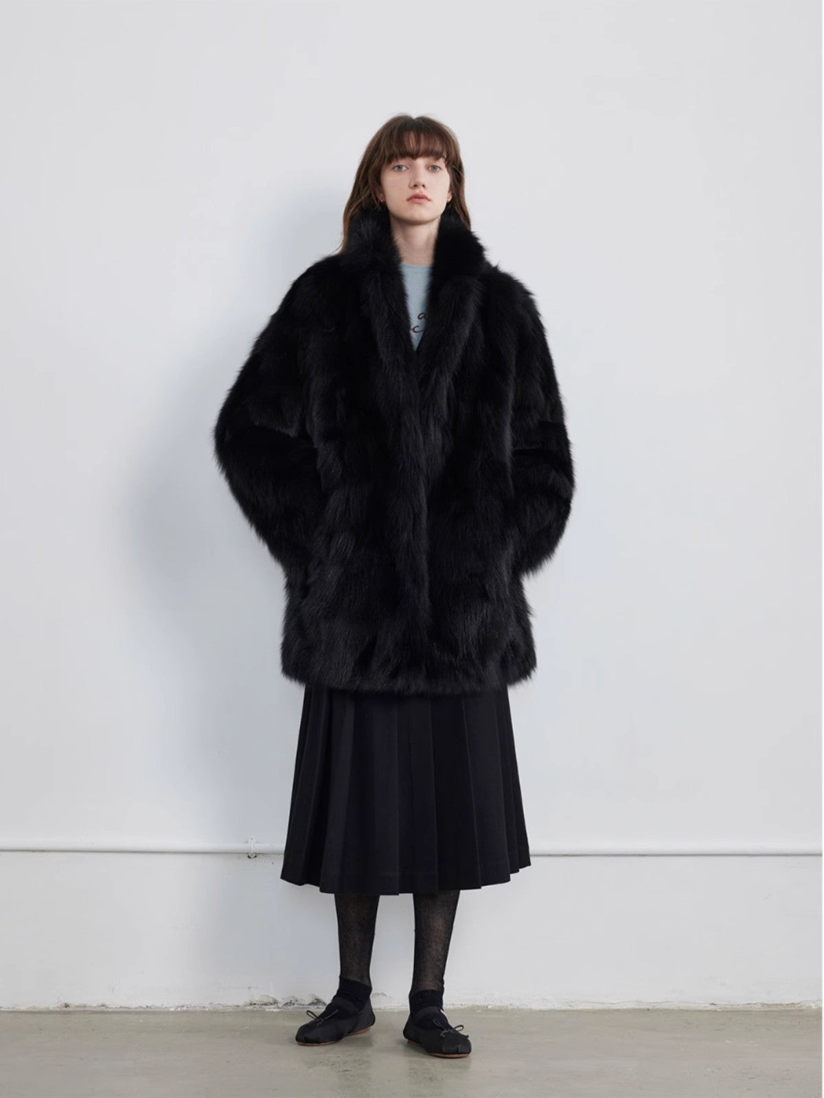 Light Years Away Imported Crown Grade Fox Fur Fashion Light Luxury Style Suit Collar Mid-Length Fur