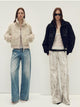Casual stand-up collar jacket-style fluffy sheep curly hair fashionable short  bomber coat"Curly Story"