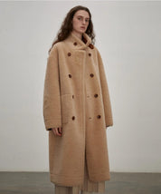 Christmas Elk Reversible Long Shearling Jacket