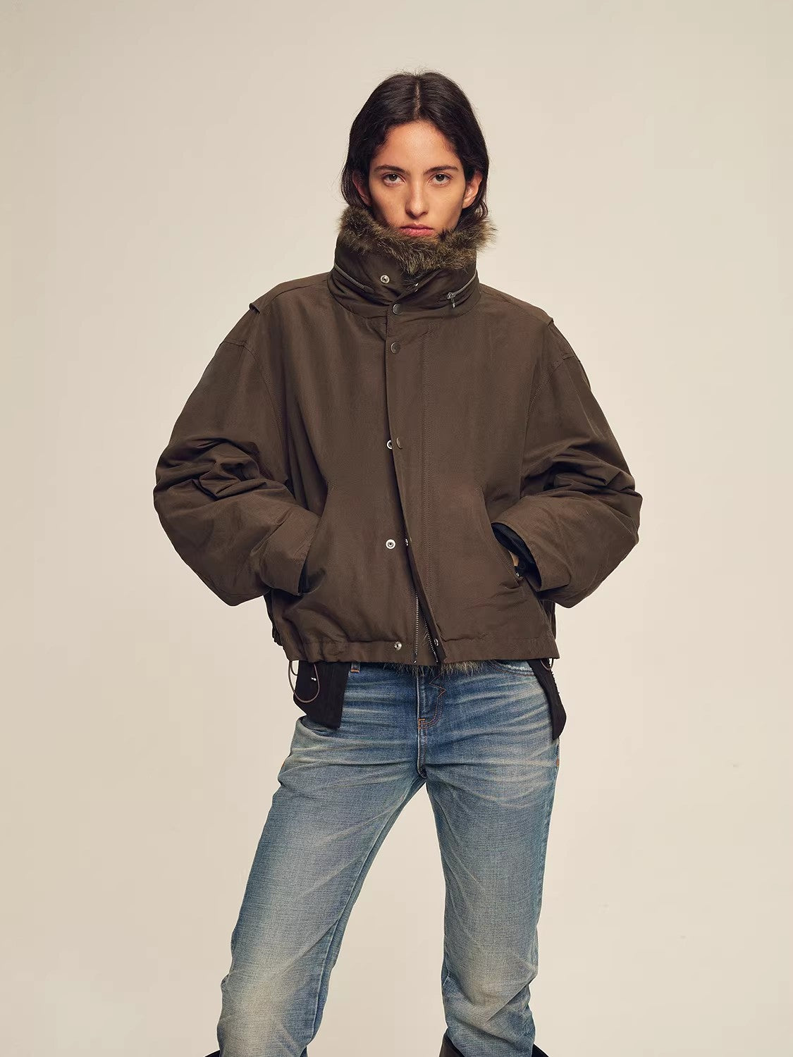 Firelady Fur Women's Fur Collar Parka with Coyote/Raccoon/Tokay Fur Trim "Epoch Winter Collection"