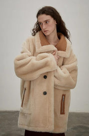 Makino Tour Double-sided shearling coat