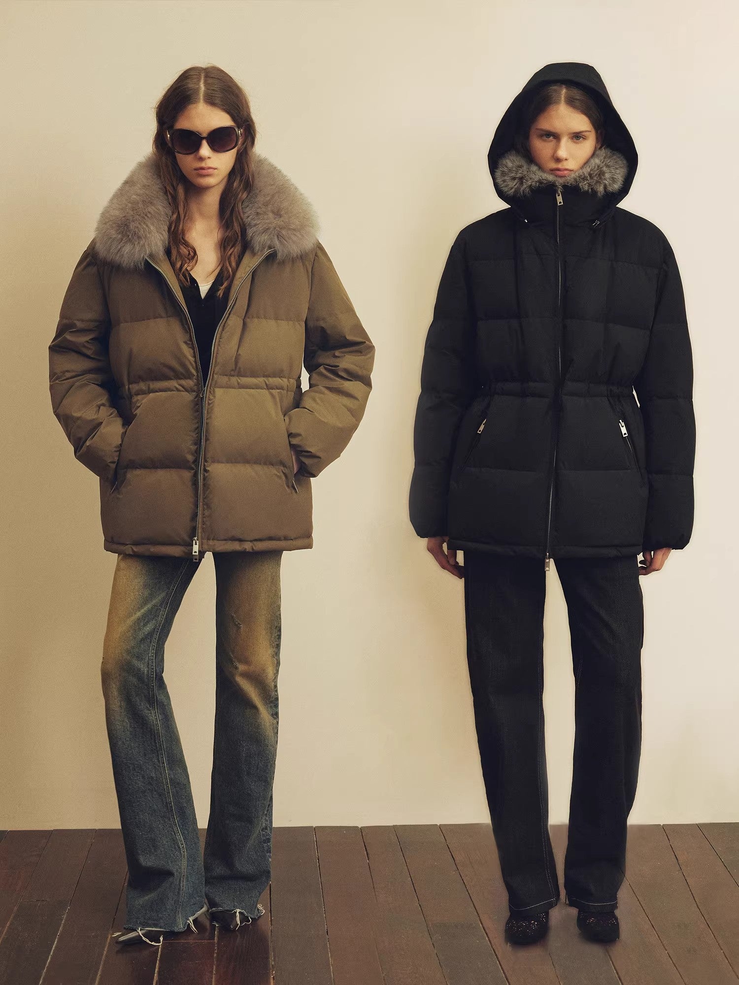 Firelady Fur Women's Fur-Trim Down Parka | Detachable Fox Fur Hood & 90% White Goose Down Fill“Frost Wild”