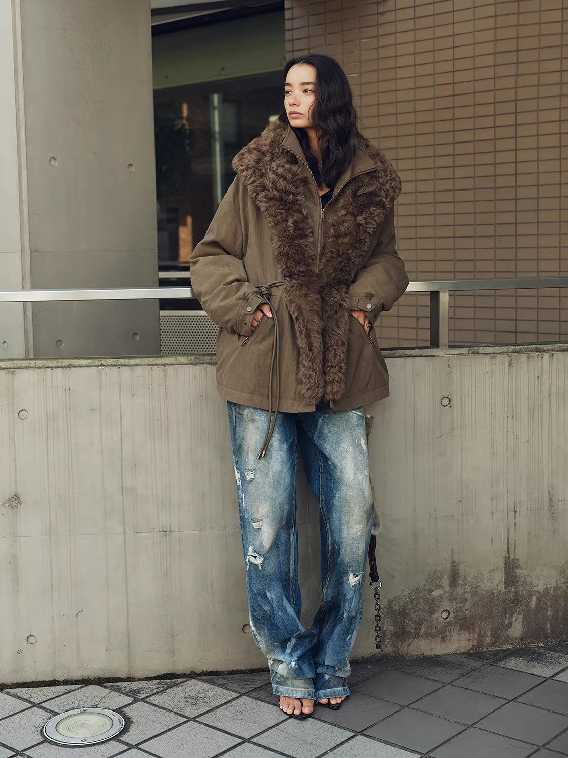 Firelady Fur Women's Detachable Toscana Shearling-Lined Parka Jacket "The Wizard of Oz"