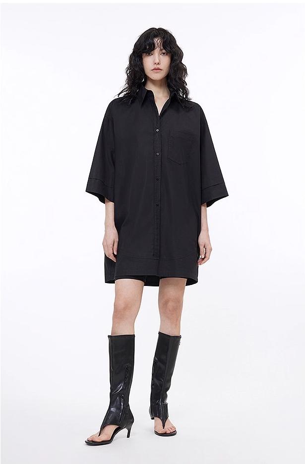 Workplace Siren Style College Style Silhouette Splicing Fashion Design Pullover Shirt