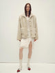 Imported velvet stand-up lapel hand-woven mink fur coat "Hokkaido Dreamweaver"
