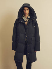 Firelady Fur Women's Down Parka with Detachable Fox Fur Collar & 90% Goose Down "Blue Winter Style"