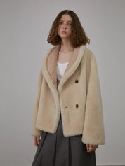 Bella Poetry Reversible Shearling Short Jacket