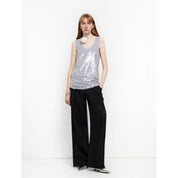 "Relaxed Old Money" Acetate Linen Old Money-Inspired Draped Mid-Waist Single-Pleat Straight-Leg Wide-Leg Casual Pants