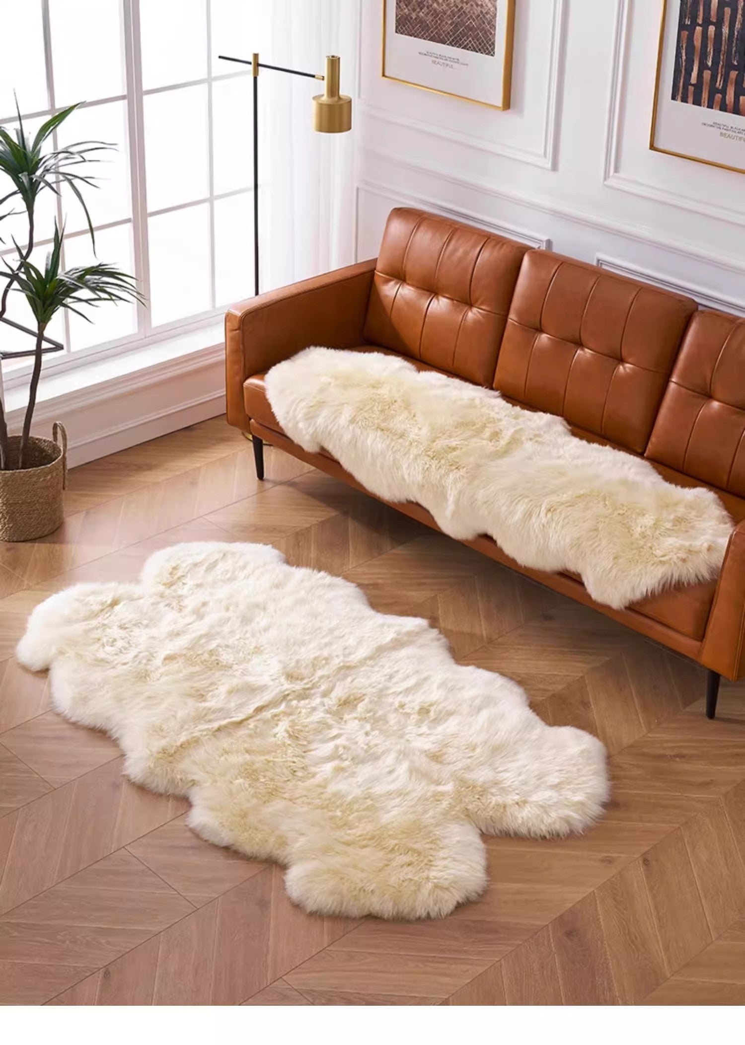 New Zealand imported wool carpet sofa cushion whole sheepskin cushion floor mat