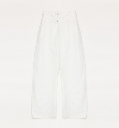 "Weiss Love Letter" Old Money Style Linen Cut Scimitar Pants