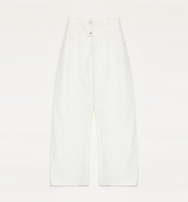 "Weiss Love Letter" Old Money Style Linen Cut Scimitar Pants