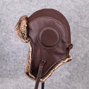 Unisex Vintage Style Genuine Sheep Leather Aviator Hat