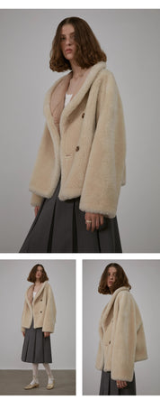 Bella Poetry Reversible Shearling Short Jacket