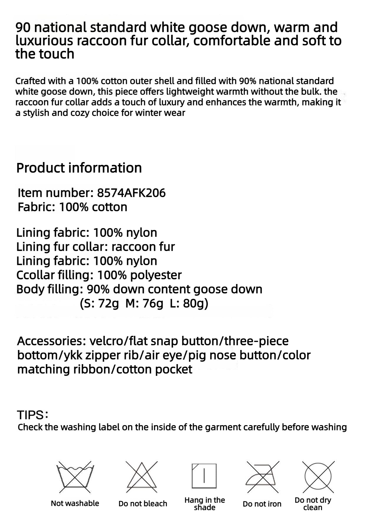 Firelady Fur Women's OVERSIZE Raccoon Fur Down Parka with Multi-Wear Design "Swan Feather Collection"