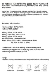 Firelady Fur Women's OVERSIZE Raccoon Fur Down Parka with Multi-Wear Design "Swan Feather Collection"