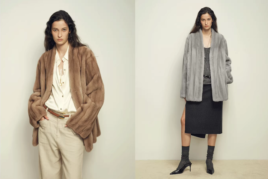 Firelady Fur Imported Kopenhagen Purple-Label Female Mink Full-Skin Woven V-Neck Fur Coat “Fairy Mountain Dew”