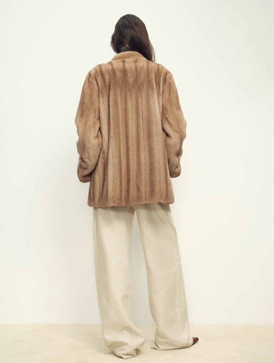 Firelady Fur Imported Kopenhagen Purple-Label Female Mink Full-Skin Woven V-Neck Fur Coat “Fairy Mountain Dew”