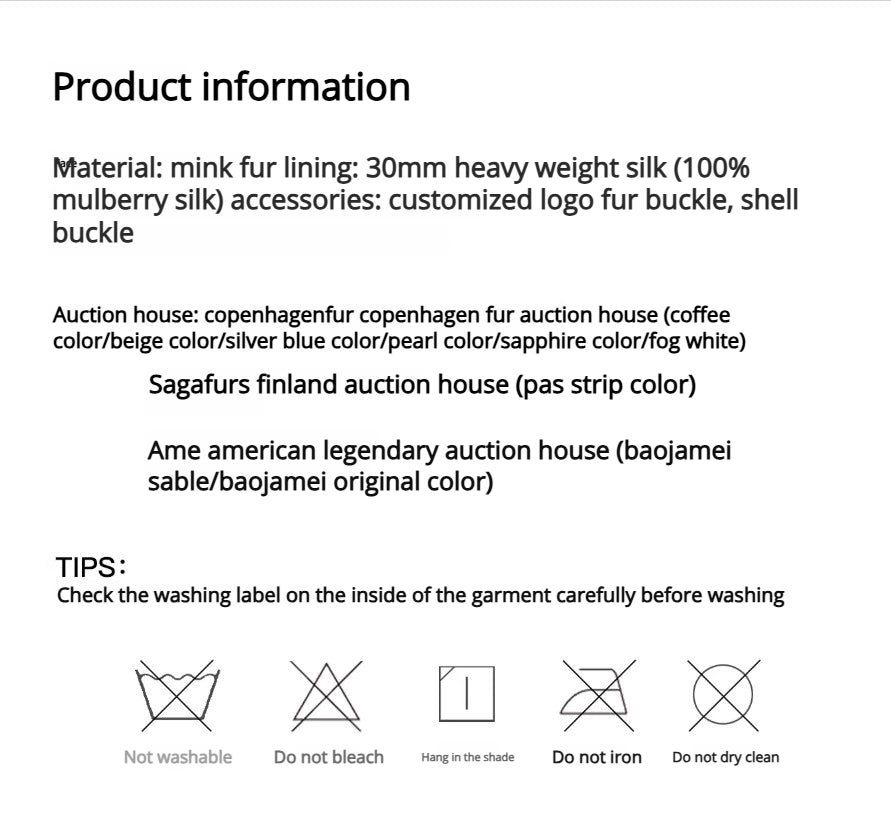 Firelady Fur Imported Kopenhagen Purple-Label Female Mink Full-Skin Woven V-Neck Fur Coat “Fairy Mountain Dew”