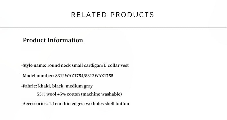 Machine washable round neck long sleeve multi-color knitted wool cardigan solid color base layer top