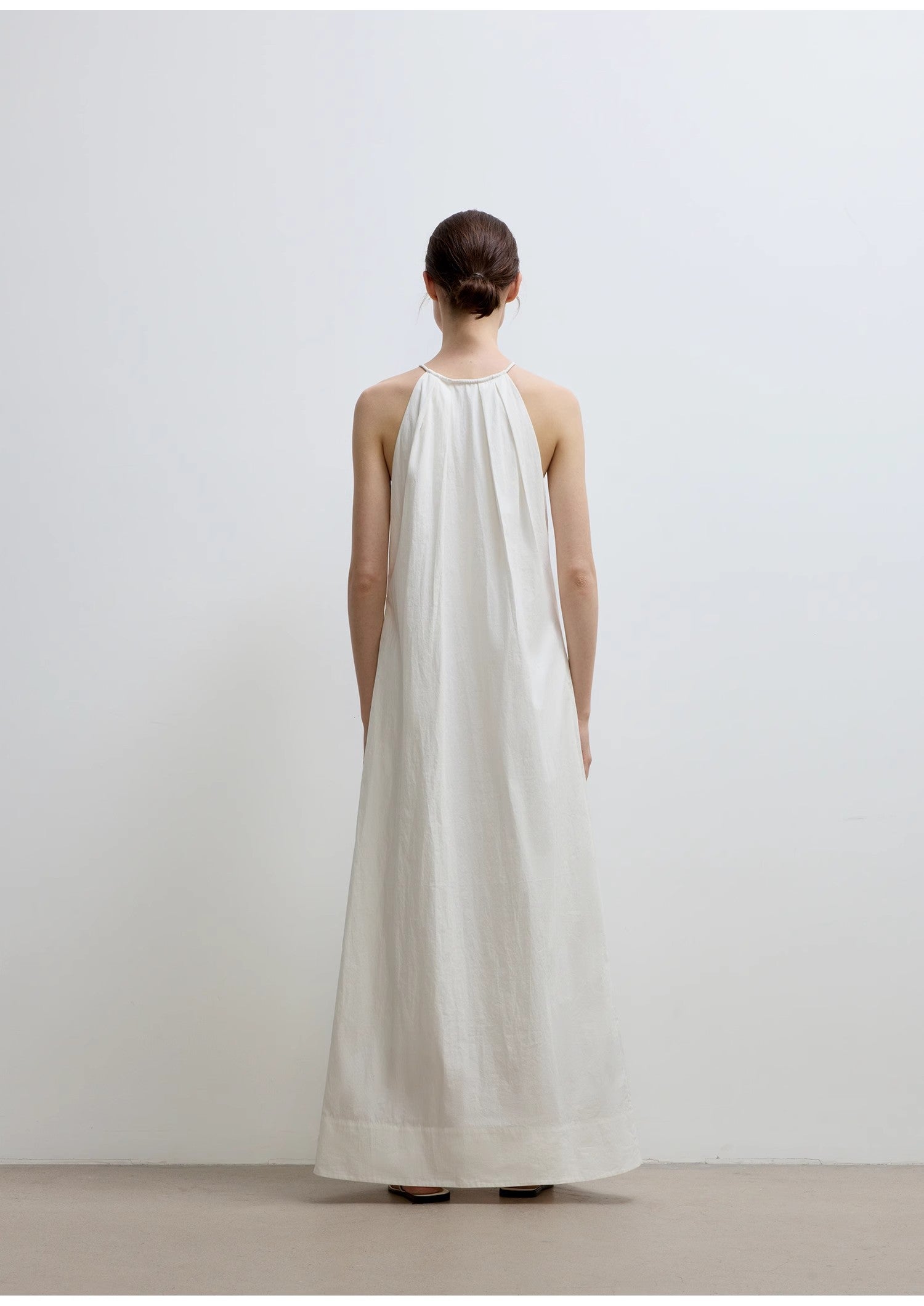 "Minimalist Rule" halter neck hollow design dress women's summer long dress