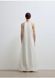 "Minimalist Rule" halter neck hollow design dress women's summer long dress