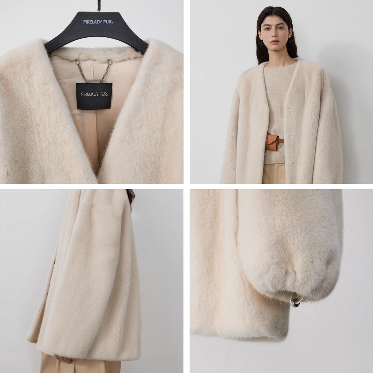 Swiss Snow Mink Velvet Fur Coat