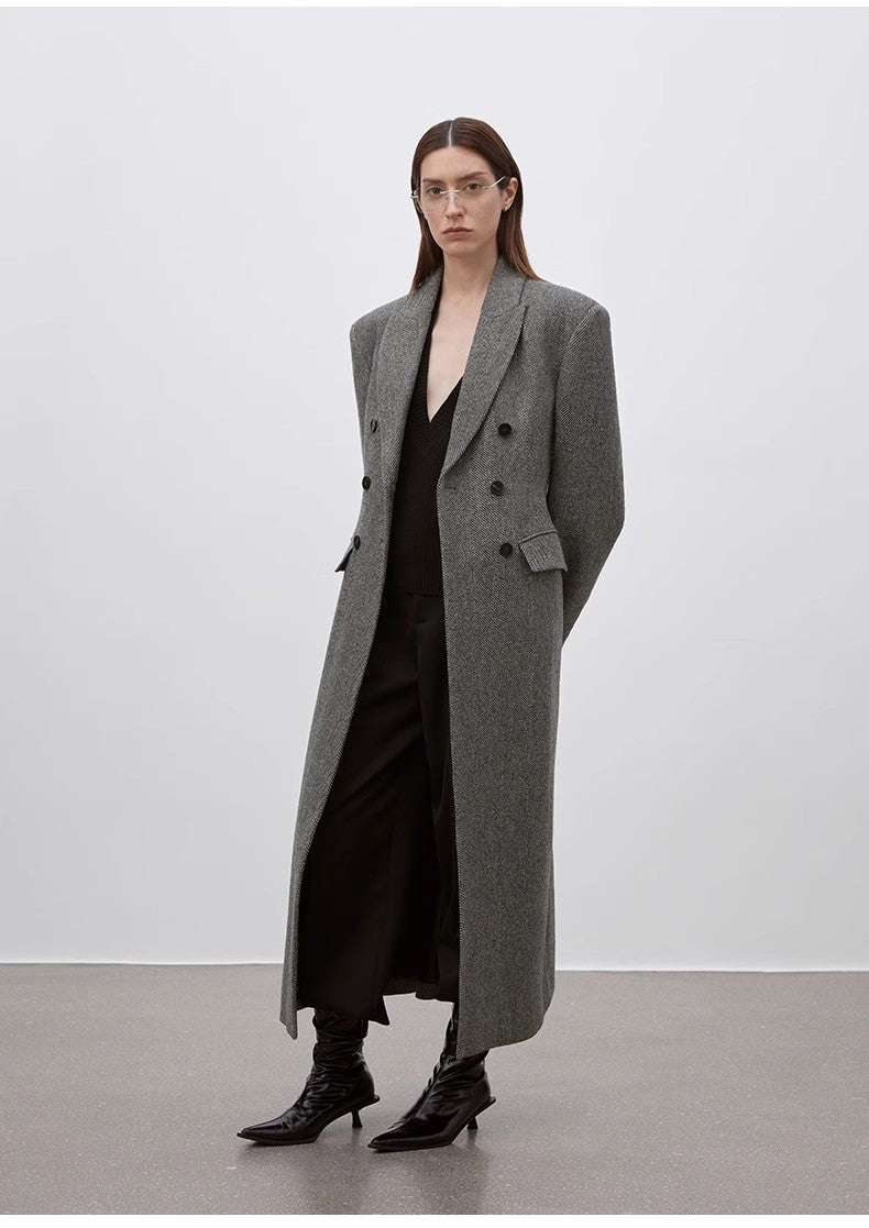 "After the Dawn"Women's Waist-Defined Coat with Suit Collar for Fall and Winter