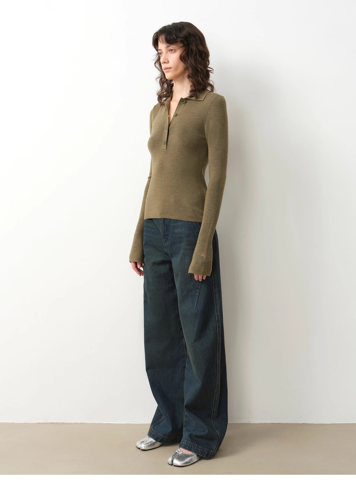 "Effortless Knit"Imported Yangtze 2S 30-Count Merino Wool Polo Neck Sweater for Autumn/Winter